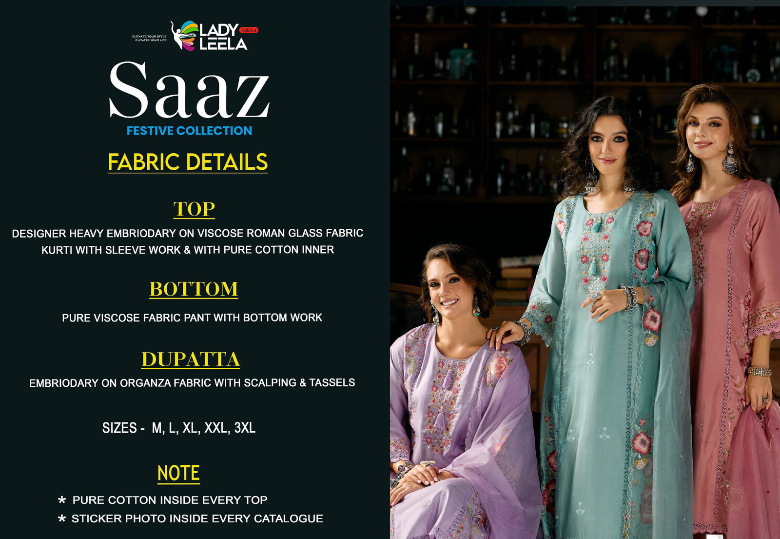 LADY LEELA PRESENT SAAZ READY MADE KURTI PAINT DUPPATA SERIES 31181 11