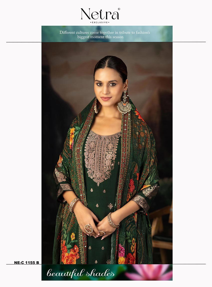 NETRA EXCLUSIVE UNSTITCHED SEJAL SERIES 1155ATO 1155F 5
