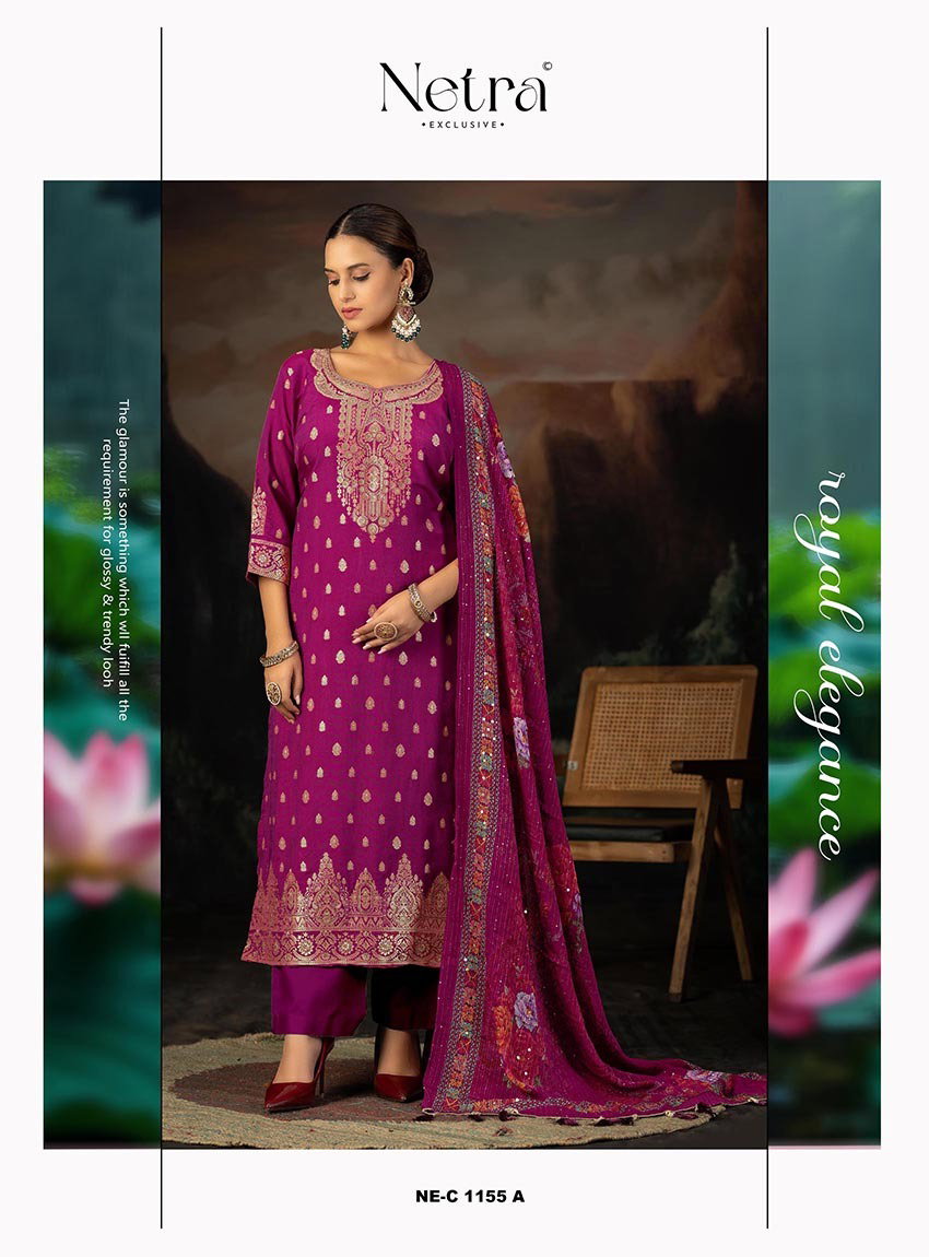 NETRA EXCLUSIVE UNSTITCHED SEJAL SERIES 1155ATO 1155F 4