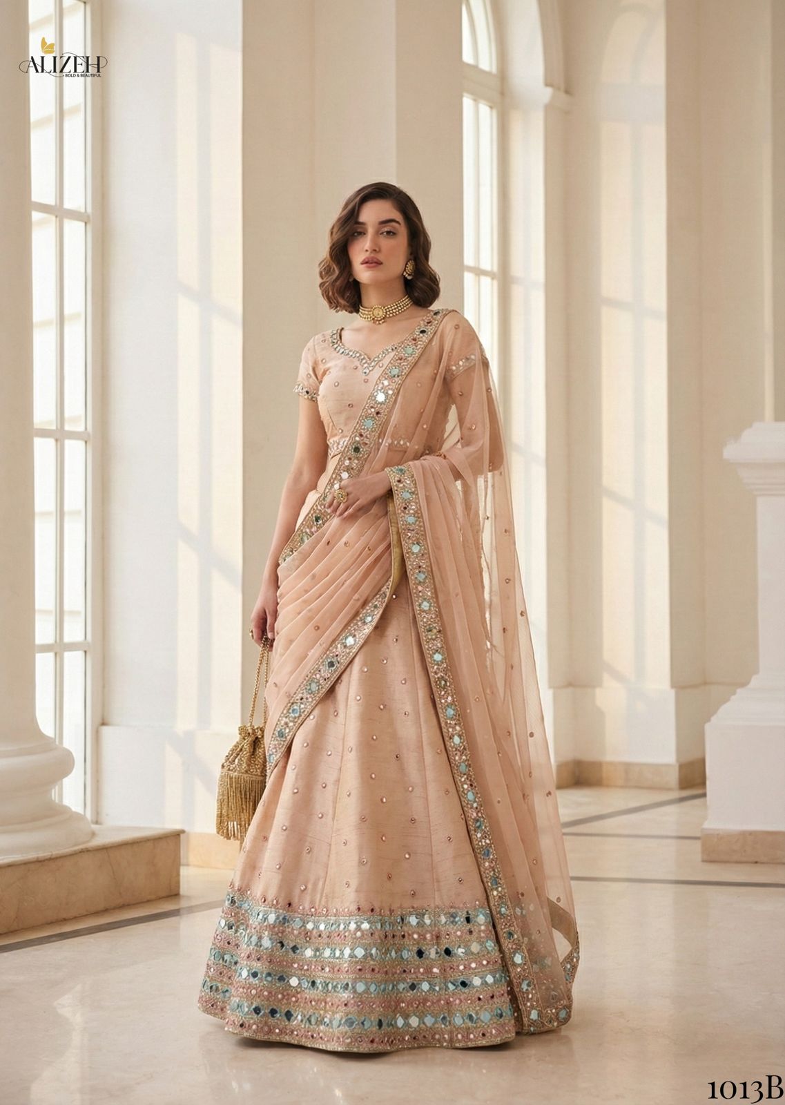 ALIZEH MIRROR MAZE LEHENGA CHOLI SERIES1012-1015 2