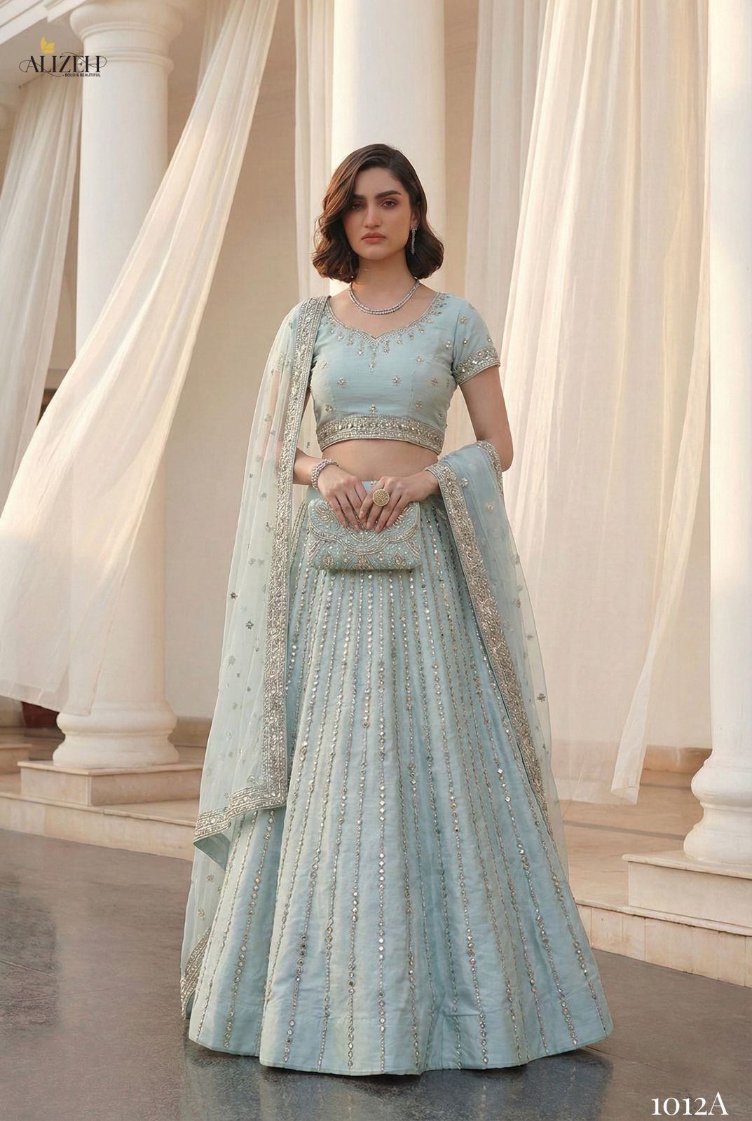 ALIZEH MIRROR MAZE LEHENGA CHOLI SERIES1012-1015 4