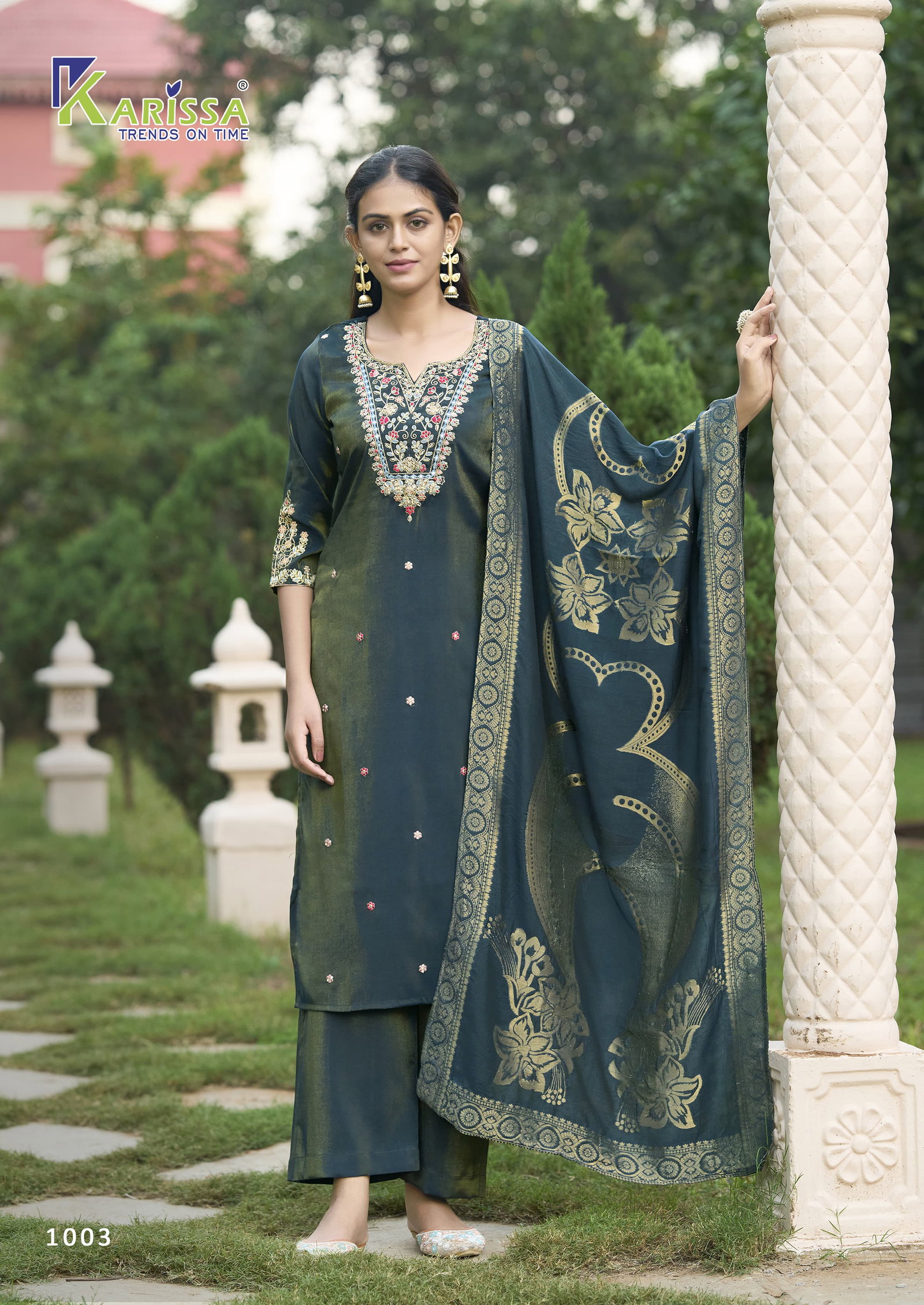 KARISSA AAROHI 3 PCS WITH PAINT AND DUPATTA SERIES 1001-1004 1