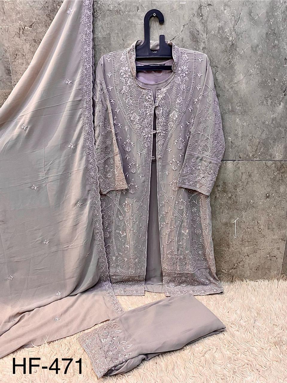 HOOR TEX PRESENT FULL STITCHED PAKISTANI SUIT SERIES 471 A-471 D 6