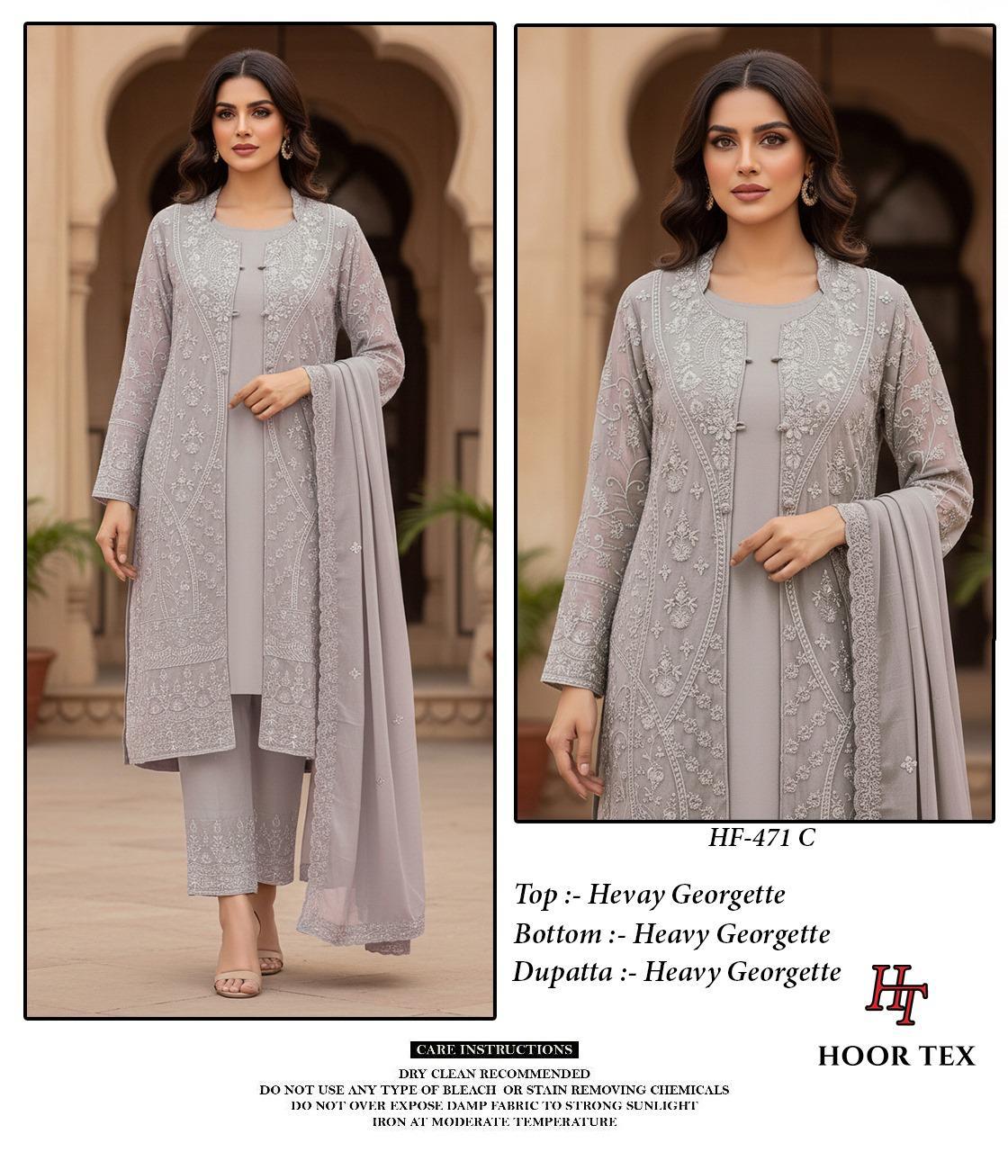 HOOR TEX PRESENT FULL STITCHED PAKISTANI SUIT SERIES 471 A-471 D 5