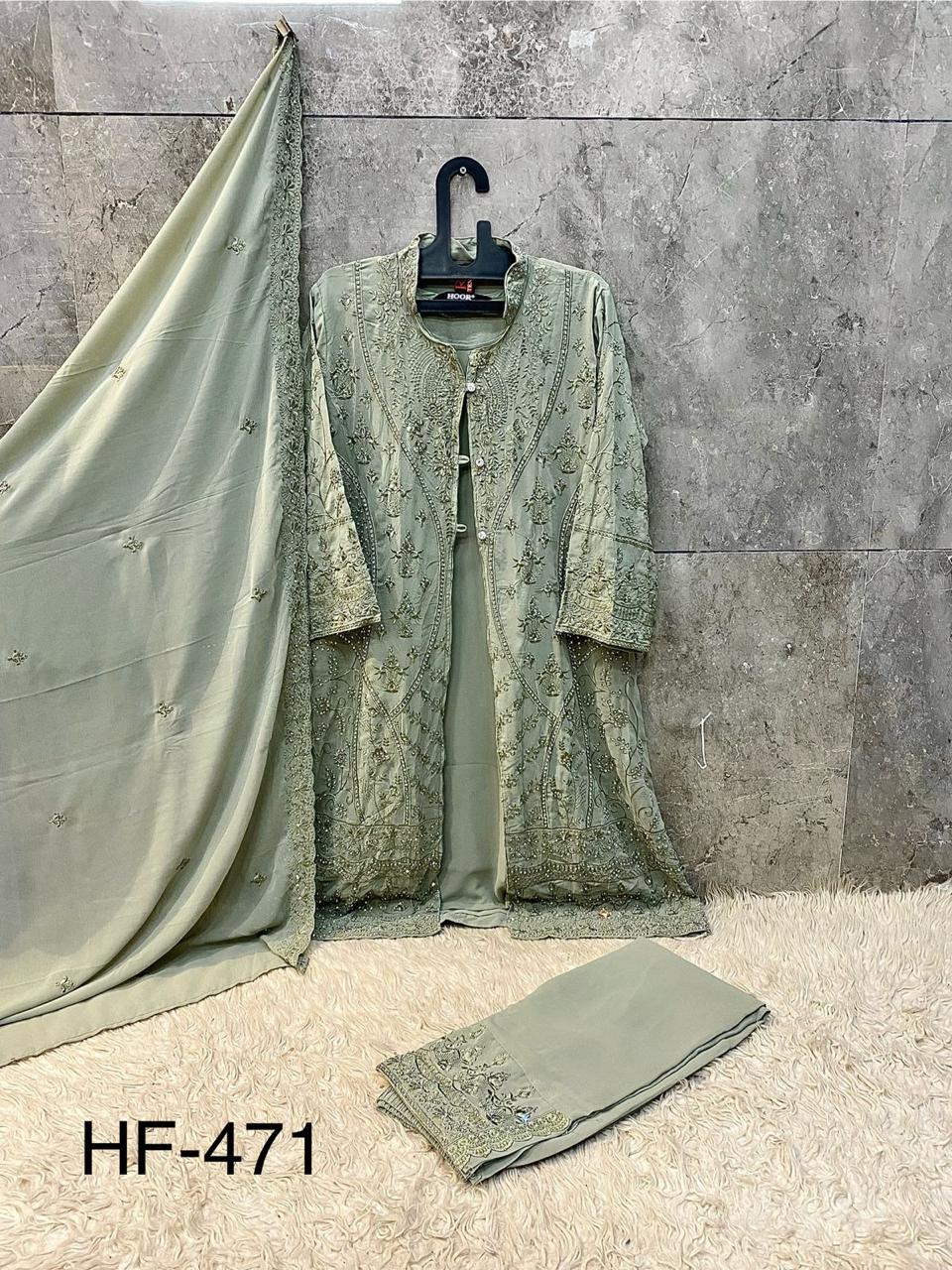 HOOR TEX PRESENT FULL STITCHED PAKISTANI SUIT SERIES 471 A-471 D 4