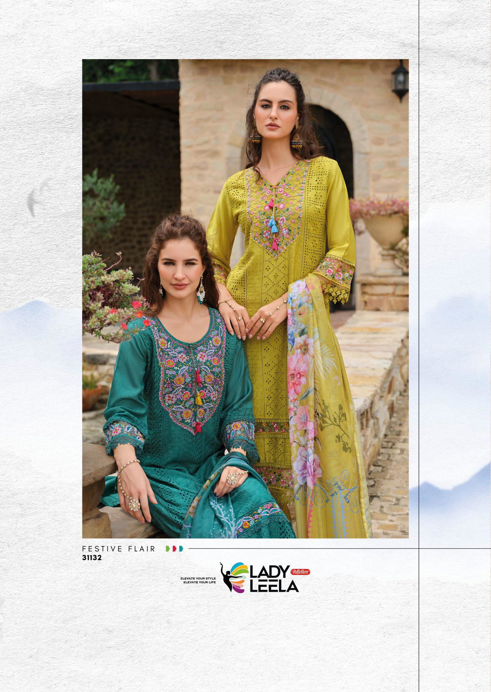 LADY LEELA IZAHAR READYMADE 3 PCS KURTI SERIES 31131-31136 17