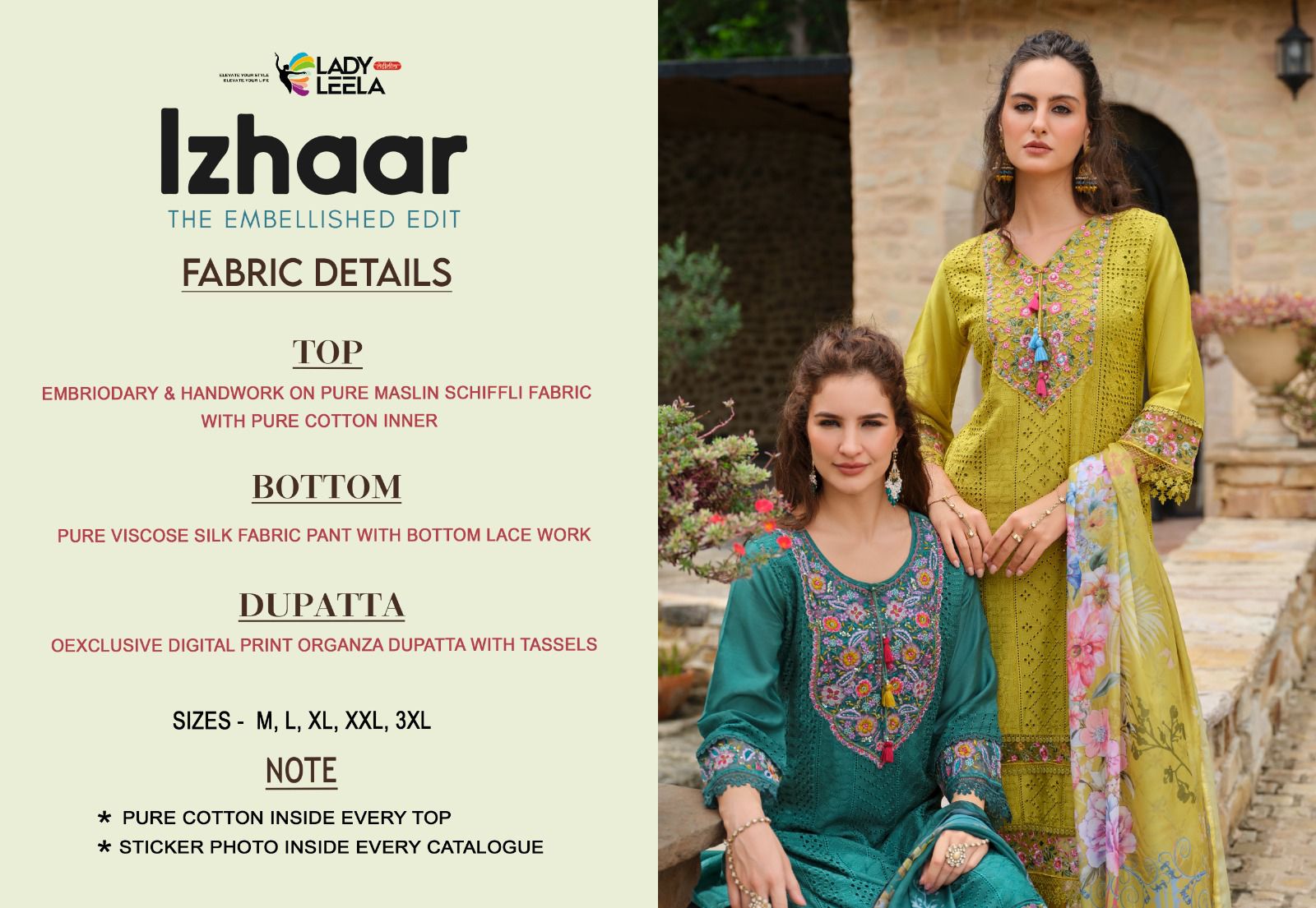 LADY LEELA IZAHAR READYMADE 3 PCS KURTI SERIES 31131-31136 20