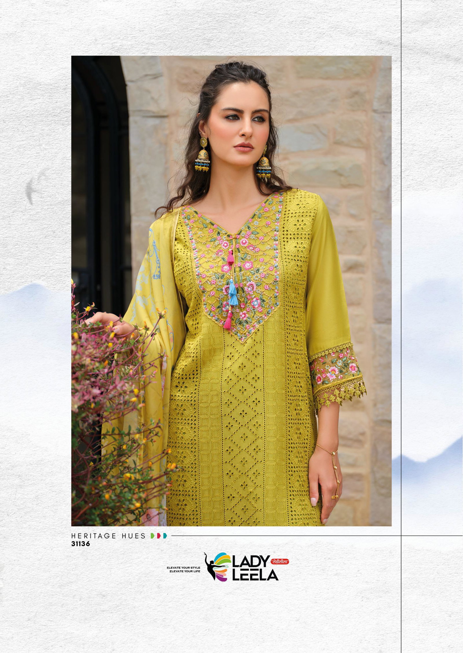 LADY LEELA IZAHAR READYMADE 3 PCS KURTI SERIES 31131-31136 19