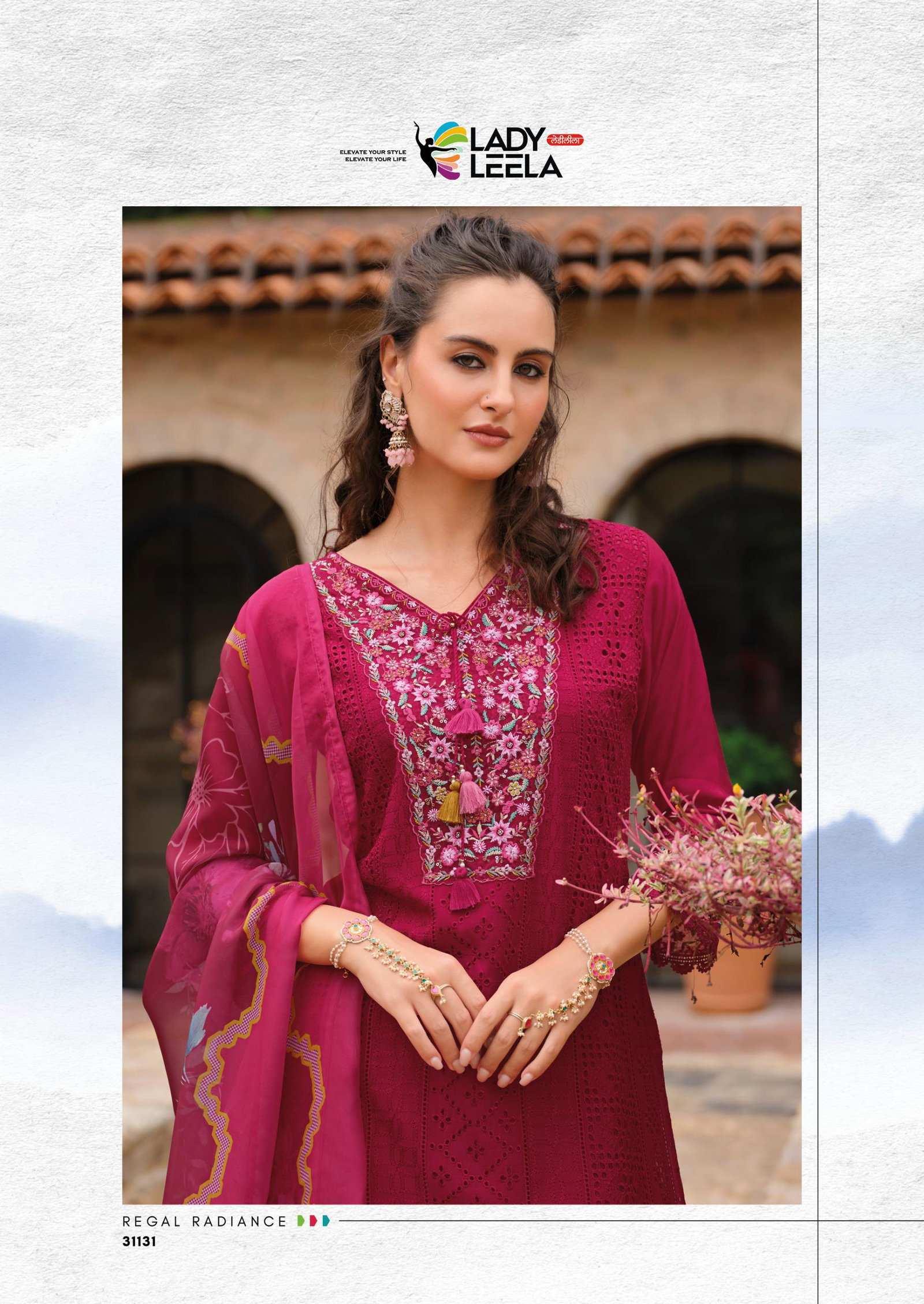 LADY LEELA IZAHAR READYMADE 3 PCS KURTI SERIES 31131-31136 10