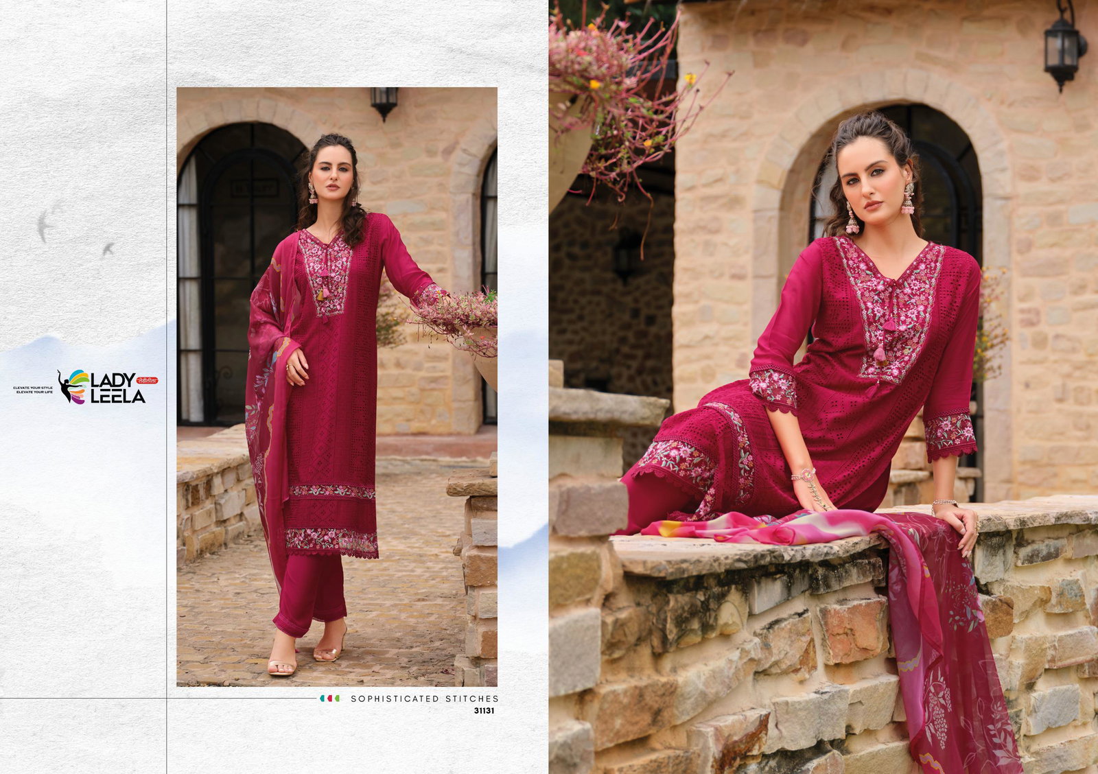 LADY LEELA IZAHAR READYMADE 3 PCS KURTI SERIES 31131-31136 13