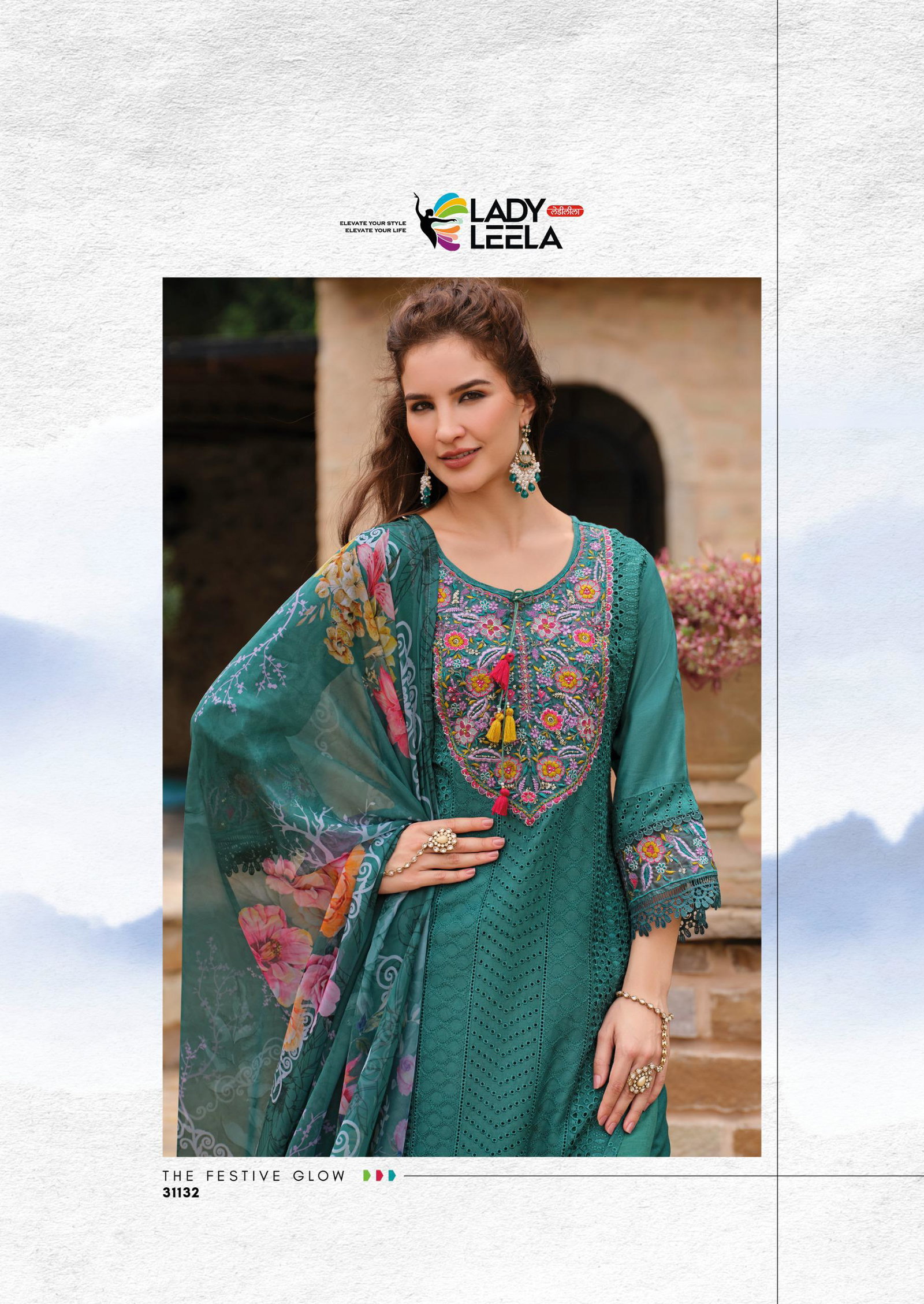 LADY LEELA IZAHAR READYMADE 3 PCS KURTI SERIES 31131-31136 7