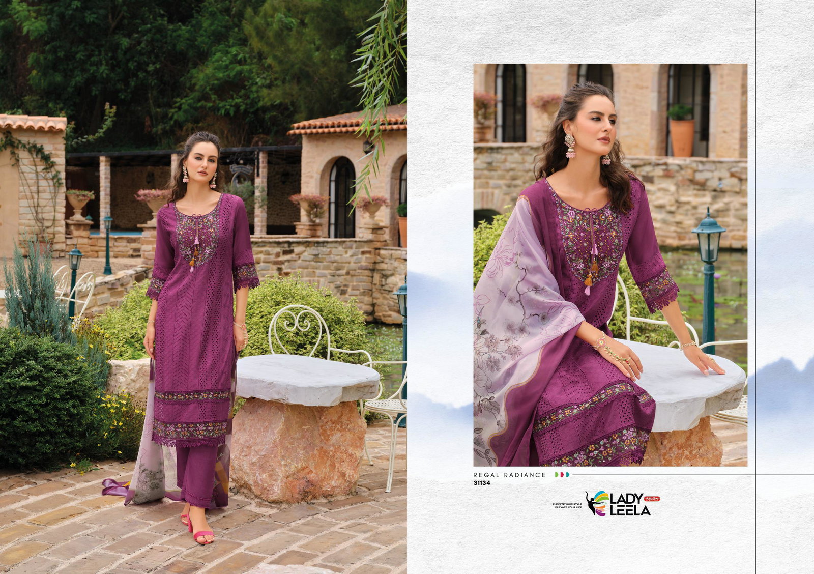 LADY LEELA IZAHAR READYMADE 3 PCS KURTI SERIES 31131-31136 12