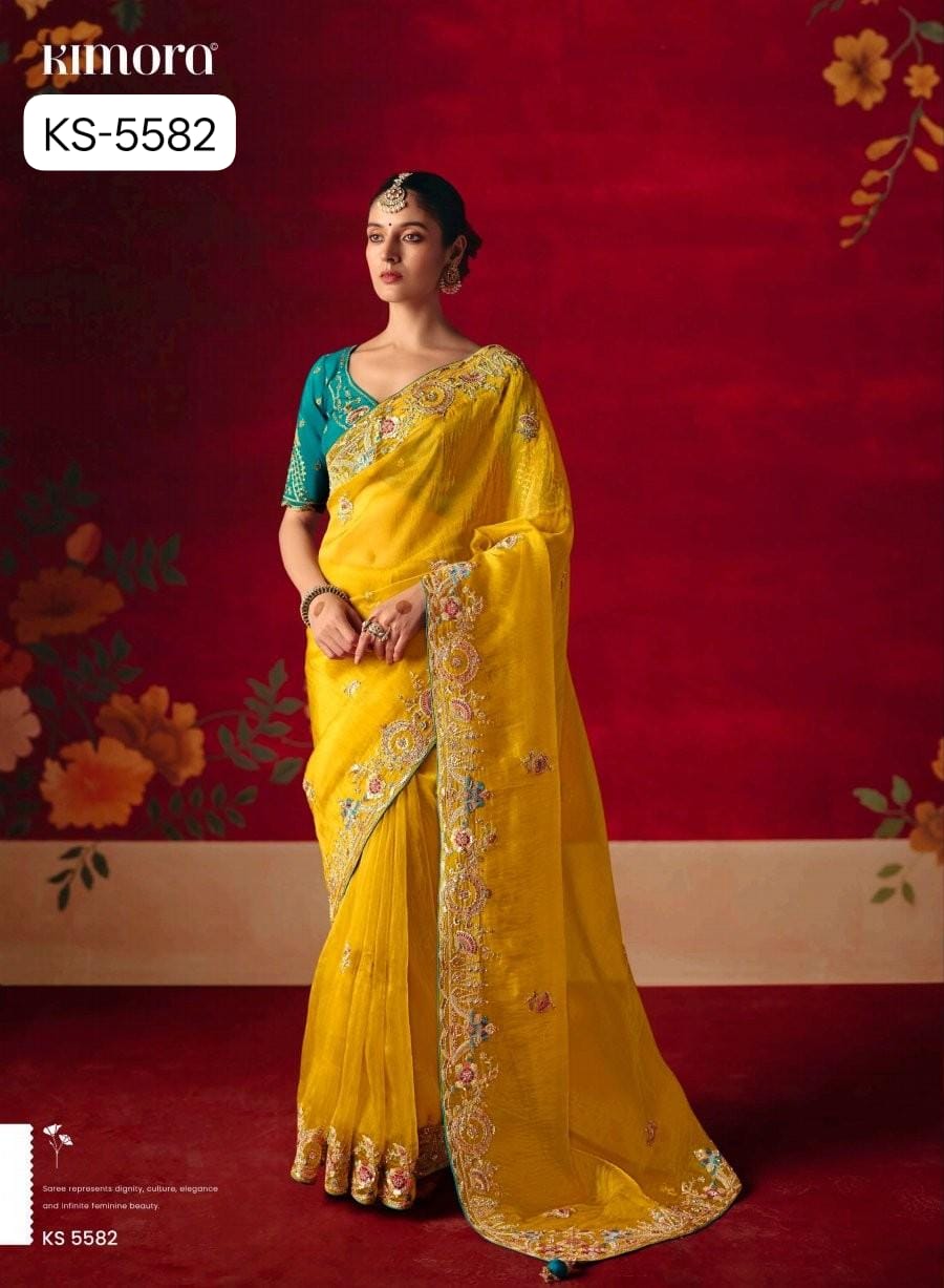 Kimora Nari pure silk saree series 5581-5591 14