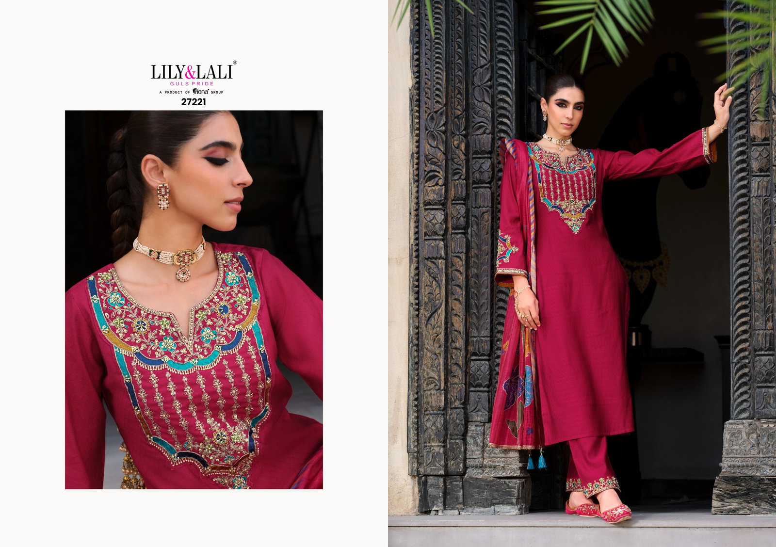 LILY LALI PRESENT DEEPIKA 3 PCS WITH HANDWORK SERIES 27221-27224 4