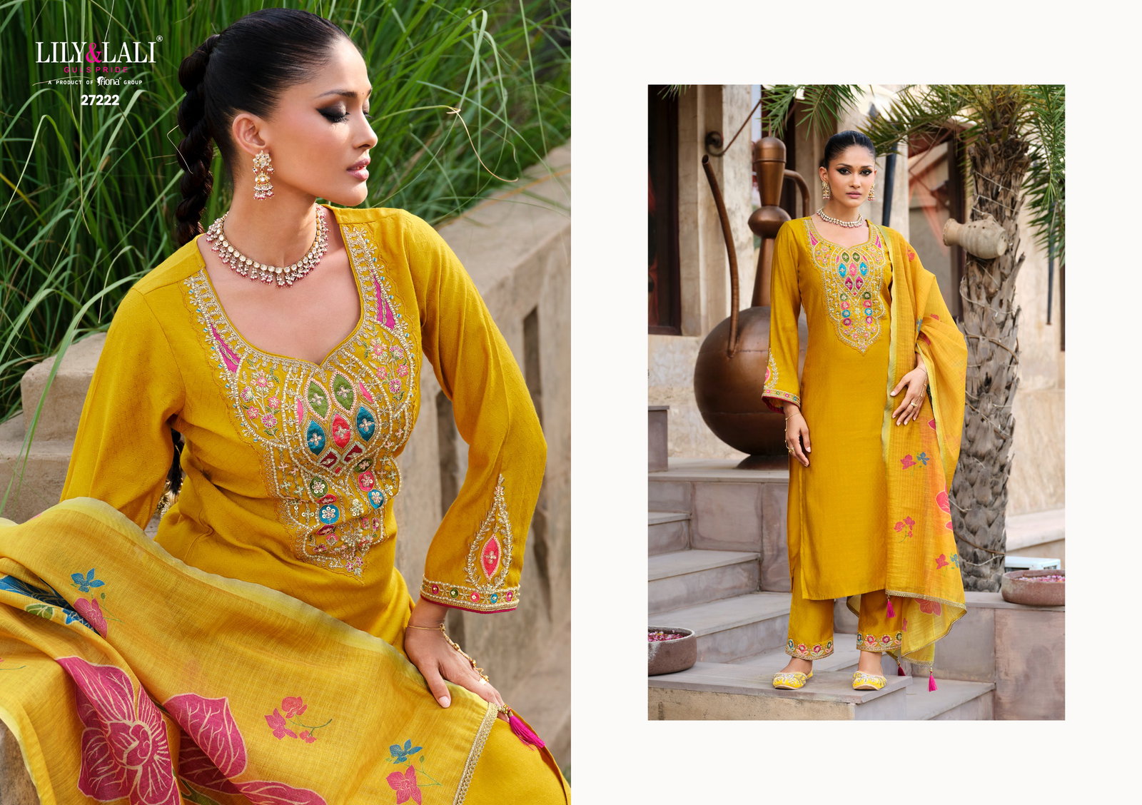 LILY LALI PRESENT DEEPIKA 3 PCS WITH HANDWORK SERIES 27221-27224 5