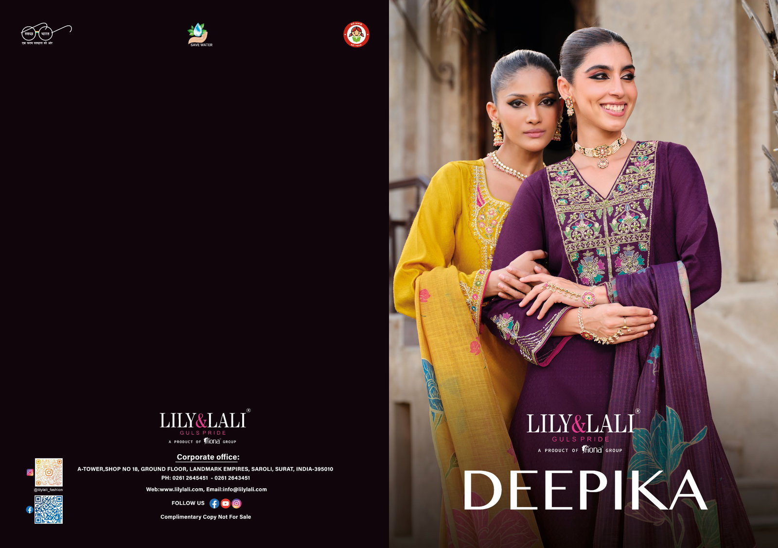 LILY LALI PRESENT DEEPIKA 3 PCS WITH HANDWORK SERIES 27221-27224 6