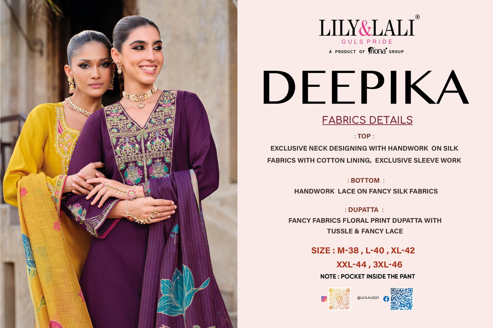 LILY LALI PRESENT DEEPIKA 3 PCS WITH HANDWORK SERIES 27221-27224 7