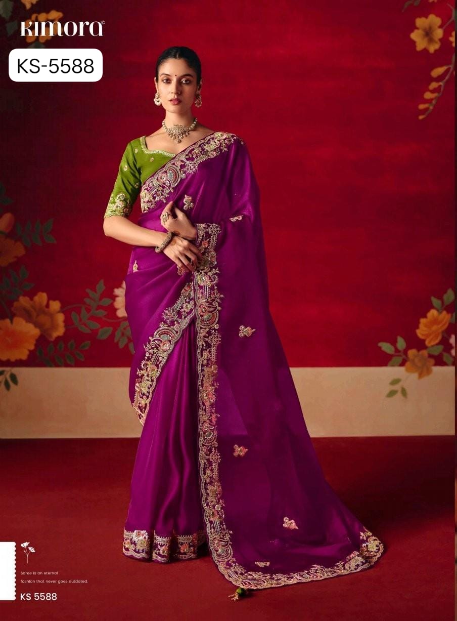 Kimora Nari pure silk saree series 5581-5591 20