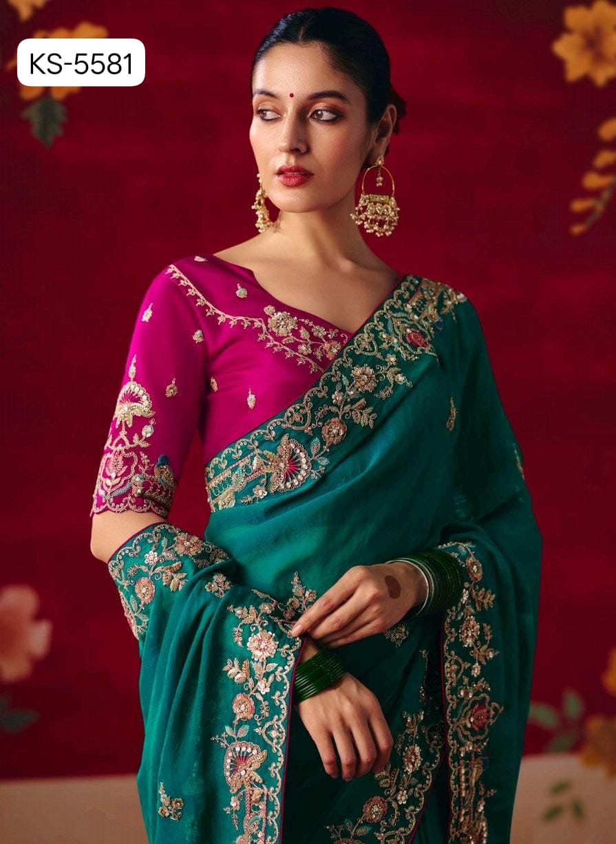 Kimora Nari pure silk saree series 5581-5591 19