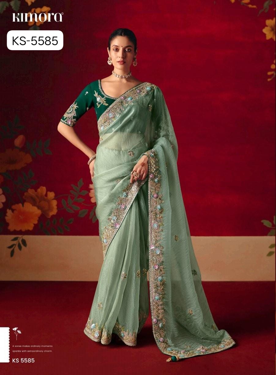 Kimora Nari pure silk saree series 5581-5591 16