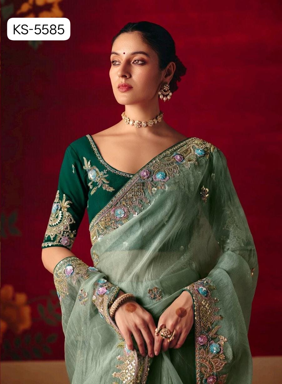 Kimora Nari pure silk saree series 5581-5591 15