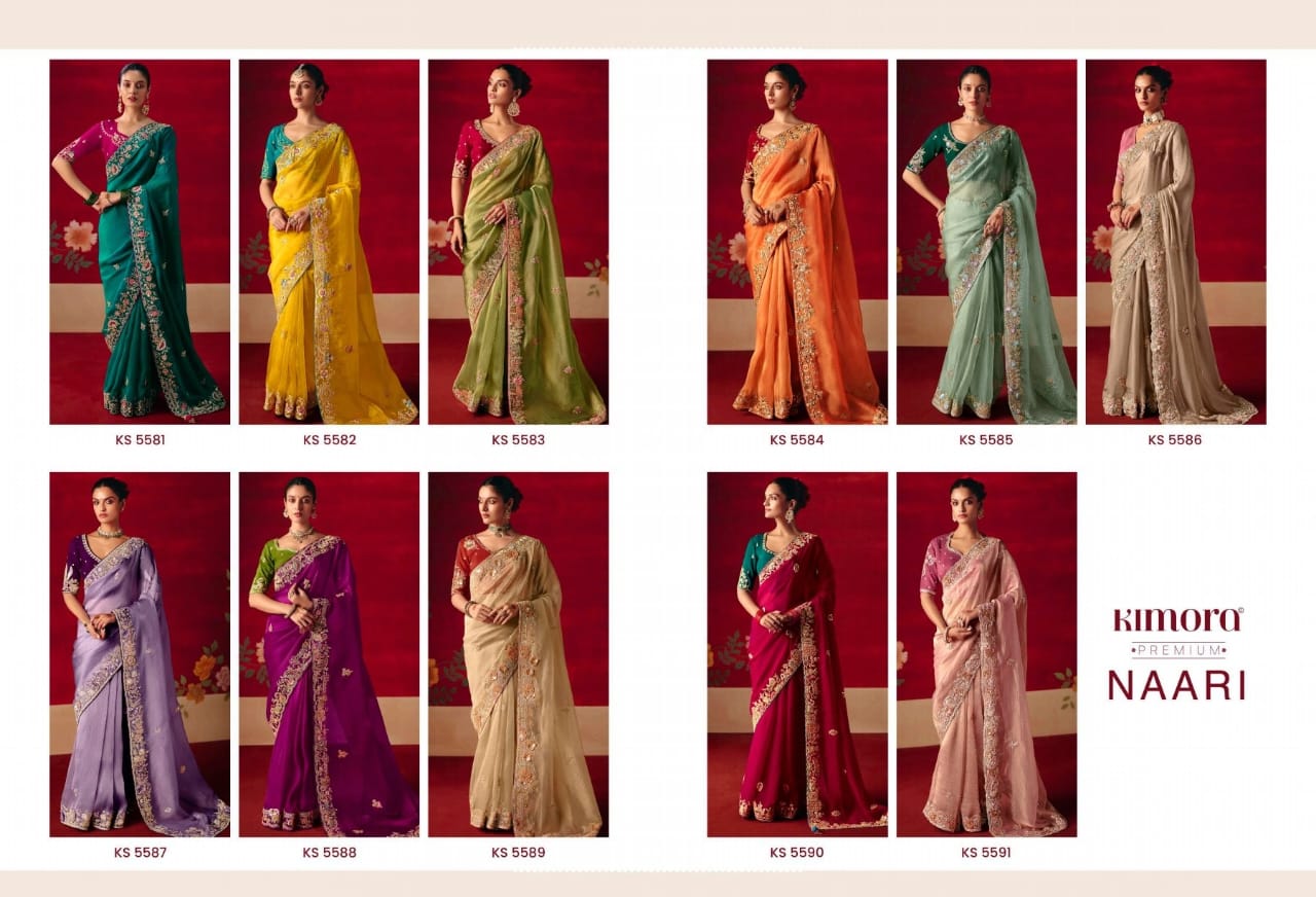 Kimora Nari pure silk saree series 5581-5591 12