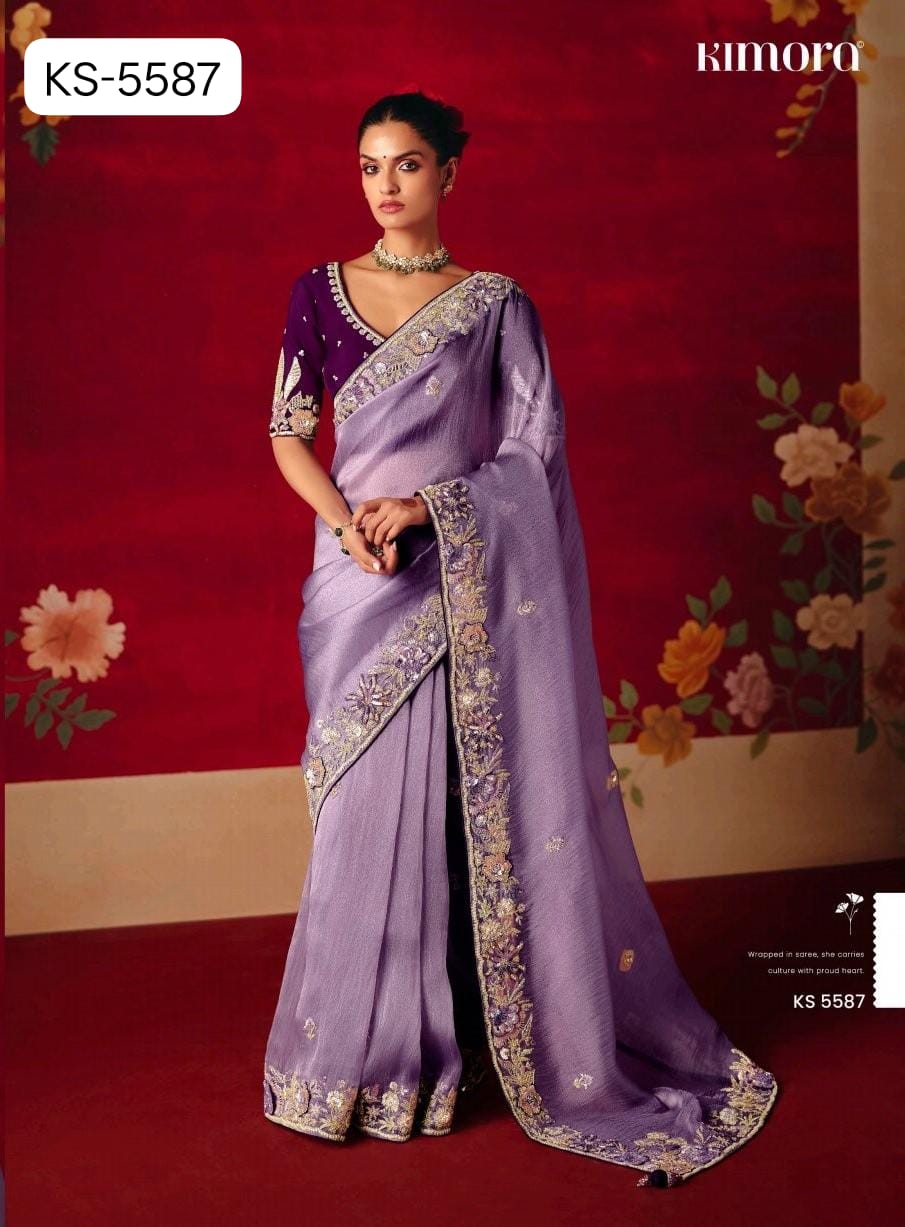 Kimora Nari pure silk saree series 5581-5591 11