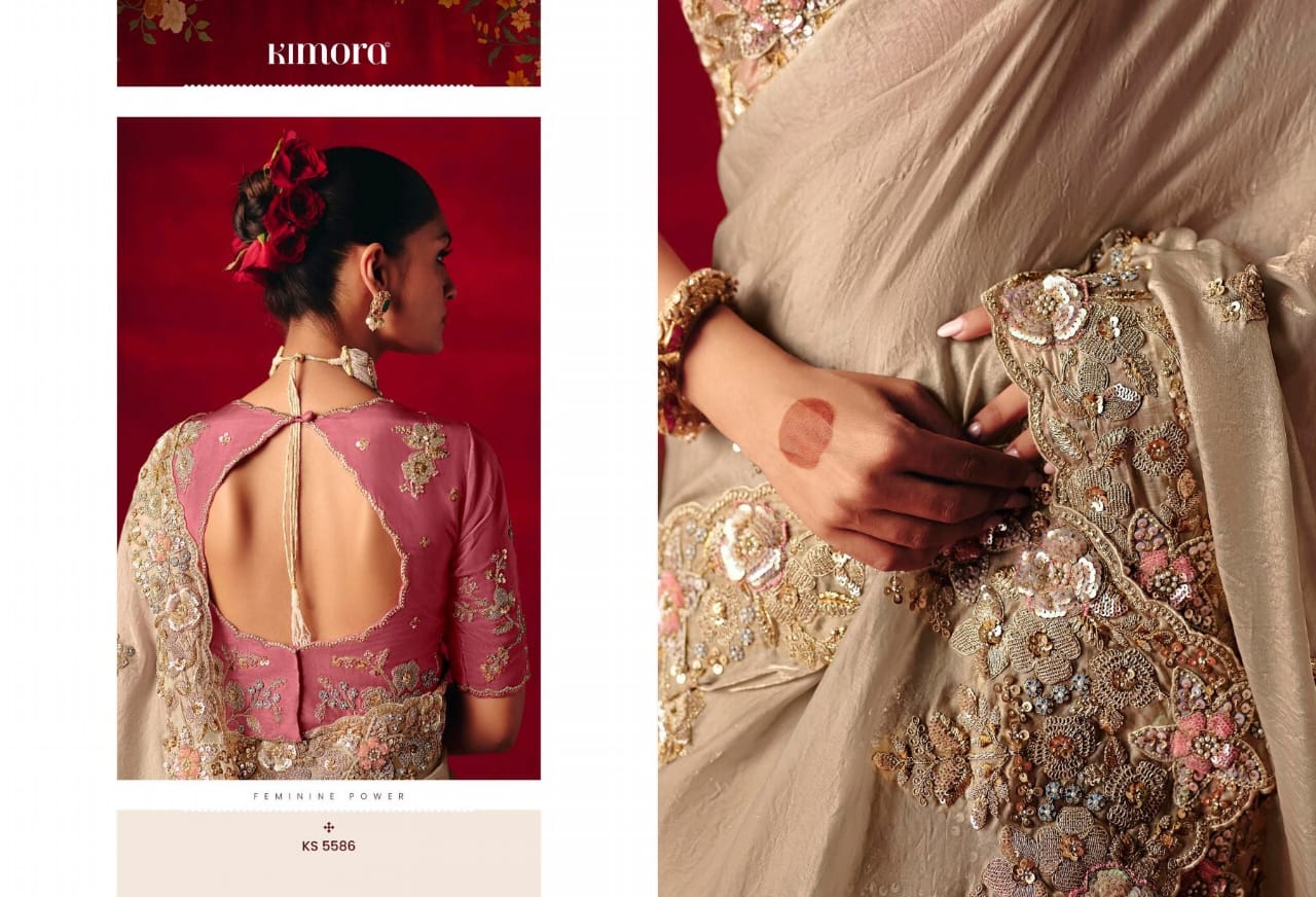 Kimora Nari pure silk saree series 5581-5591 10