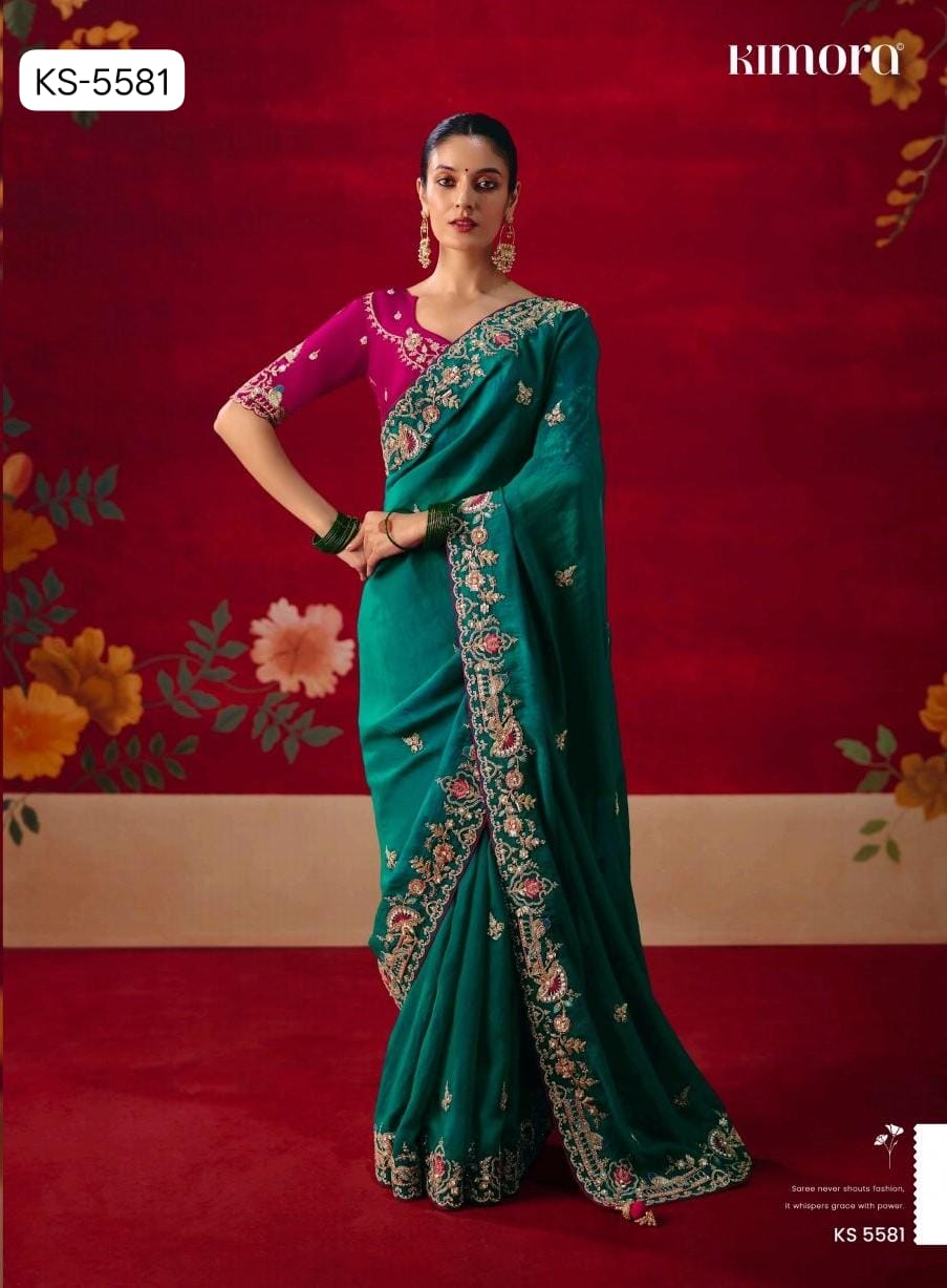 Kimora Nari pure silk saree series 5581-5591 8