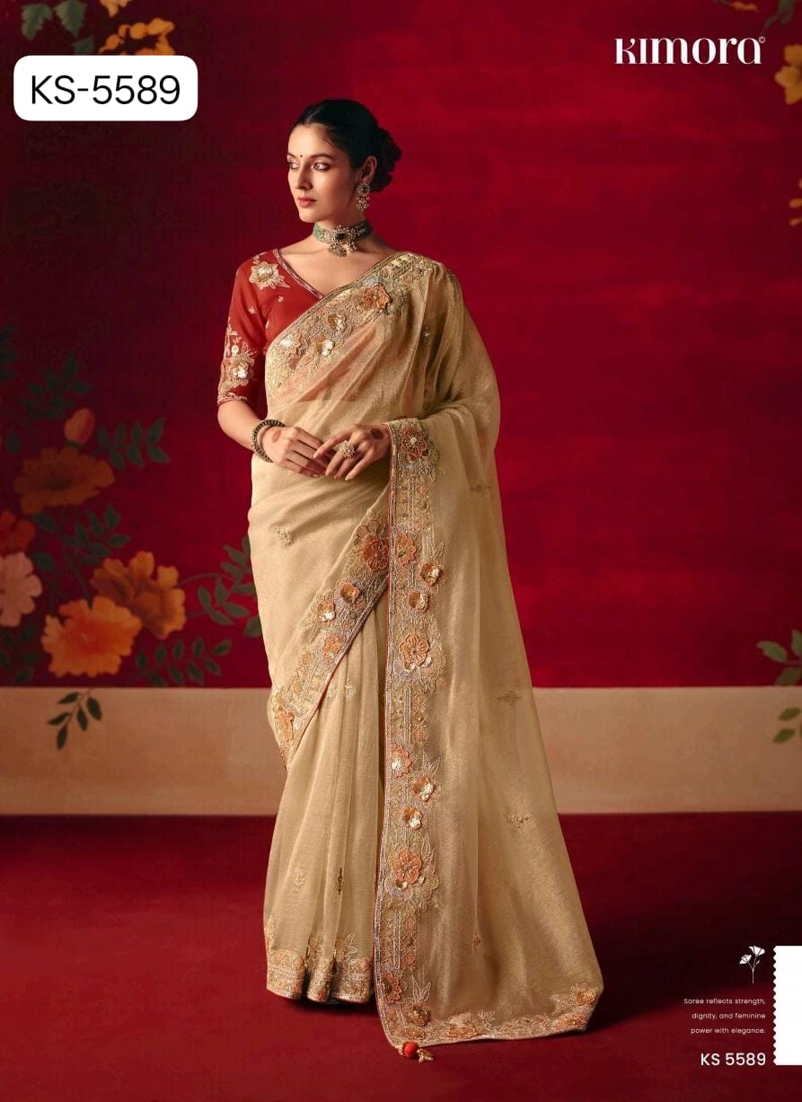 Kimora Nari pure silk saree series 5581-5591 7