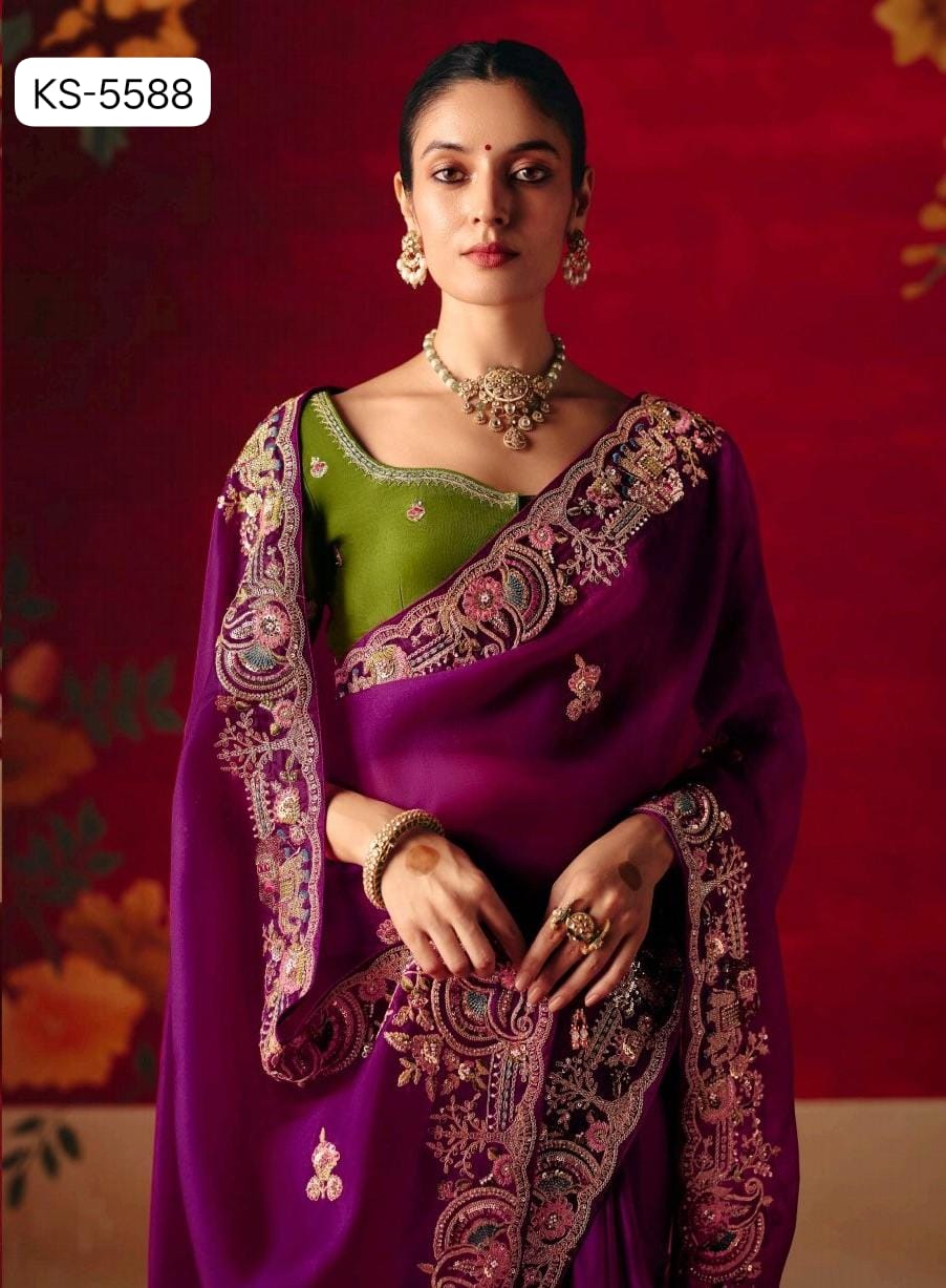 Kimora Nari pure silk saree series 5581-5591 4