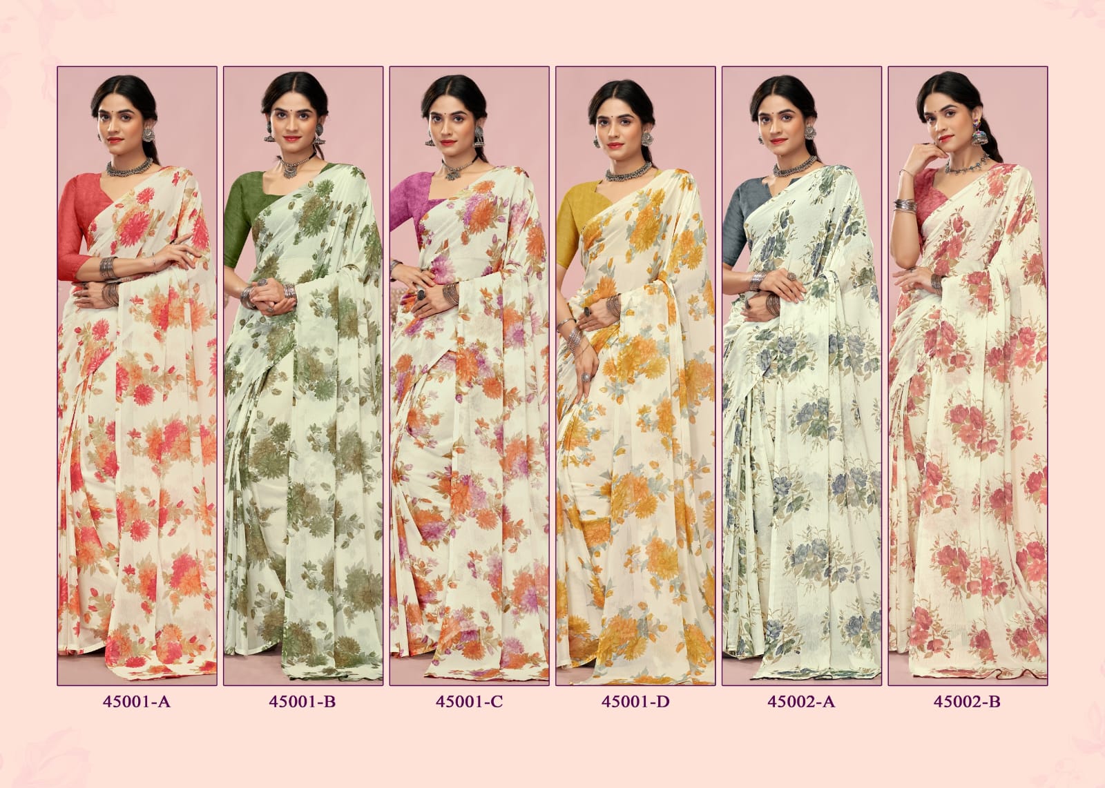Ruchi present star chiffon 200 Series 45200 C-452003 D UNIFORM SAREE 12