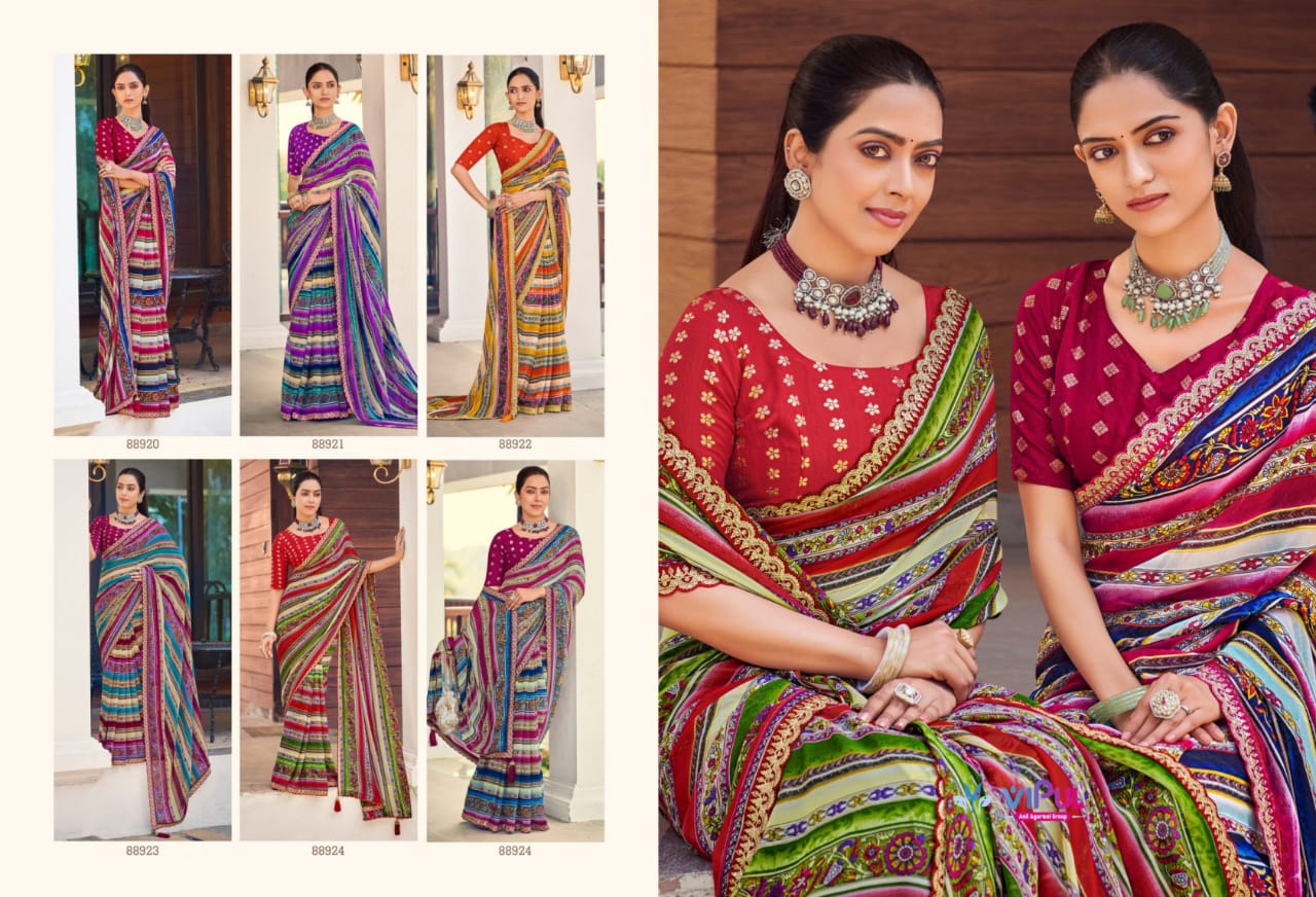 Vipul present ladlee series 88920 to 88925 weightless printed saree 7