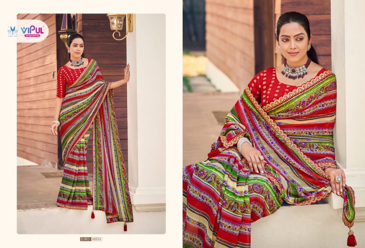 Vipul present ladlee series 88920 to 88925 weightless printed saree 6