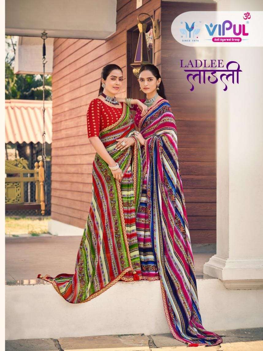 Vipul present ladlee series 88920 to 88925 weightless printed saree 5