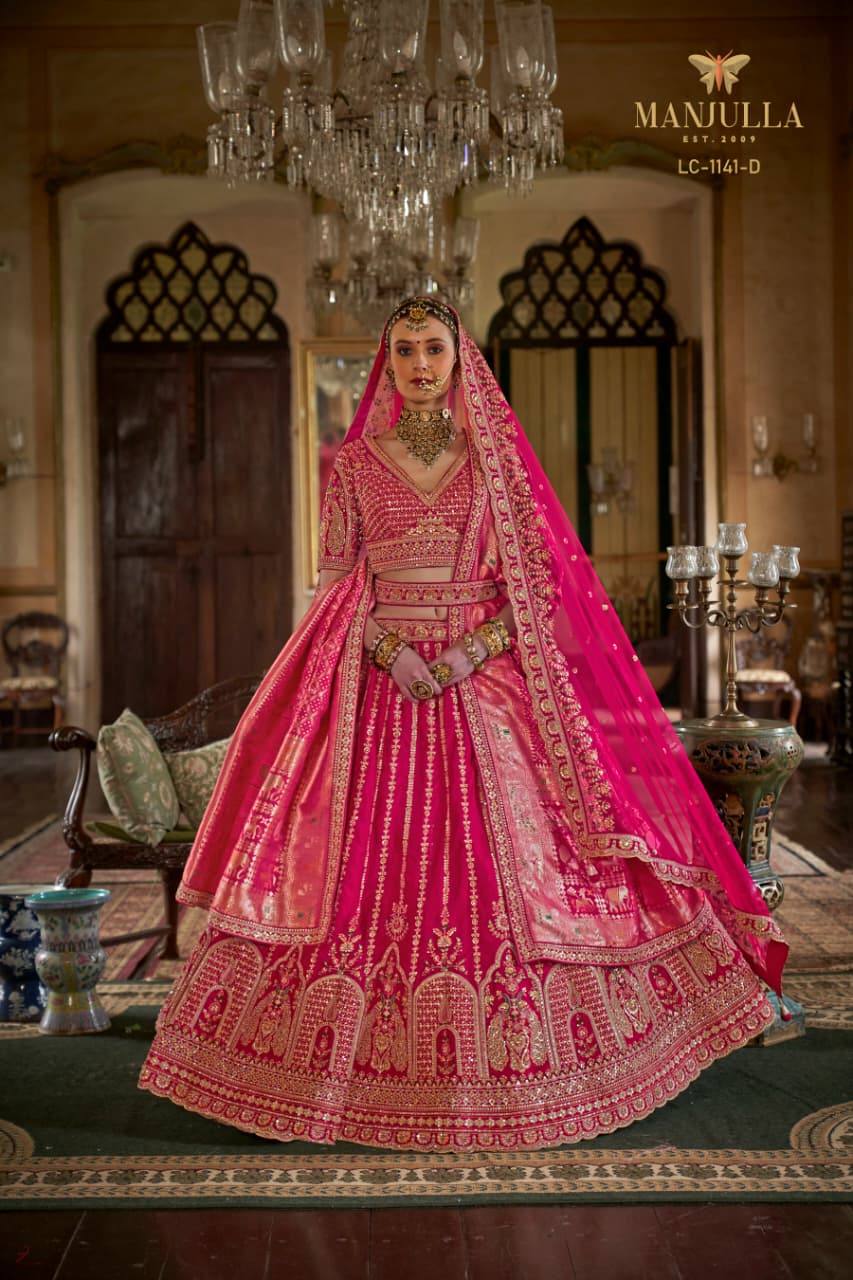 MANJULA PRESNET DULHAN VOL 01 SERIES 1141 BRIDAL LEHENGA CHOLI 19