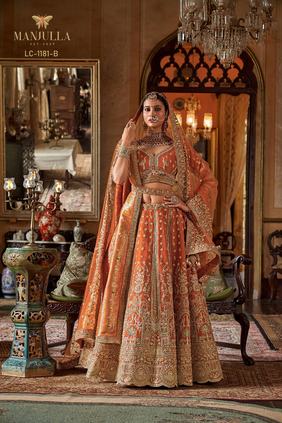 MANJULA PRESNET DULHAN VOL 01 SERIES 1141 BRIDAL LEHENGA CHOLI 11