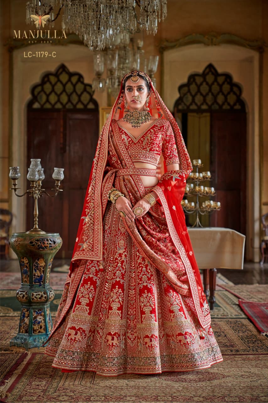 MANJULA PRESNET DULHAN VOL 01 SERIES 1141 BRIDAL LEHENGA CHOLI 15