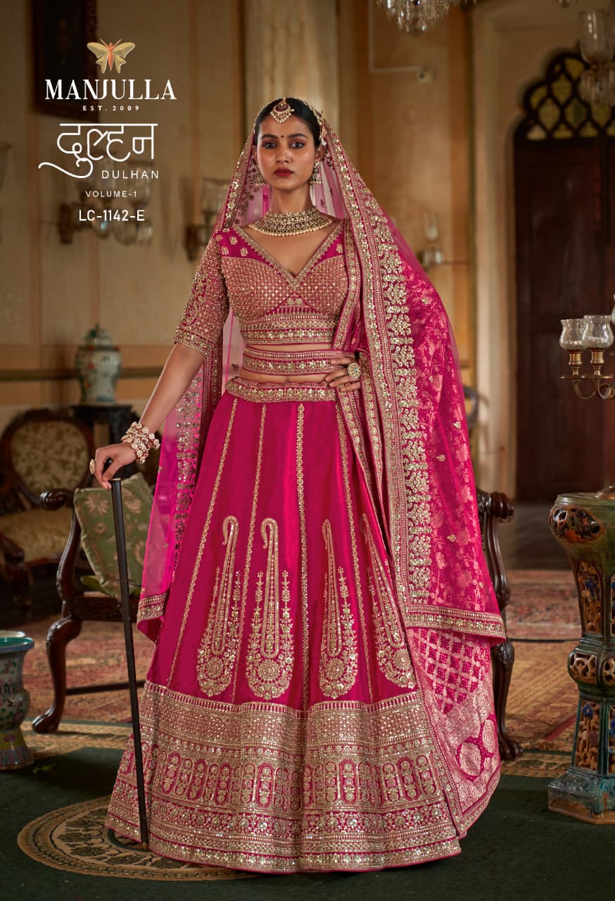 MANJULA PRESNET DULHAN VOL 01 SERIES 1141 BRIDAL LEHENGA CHOLI 18