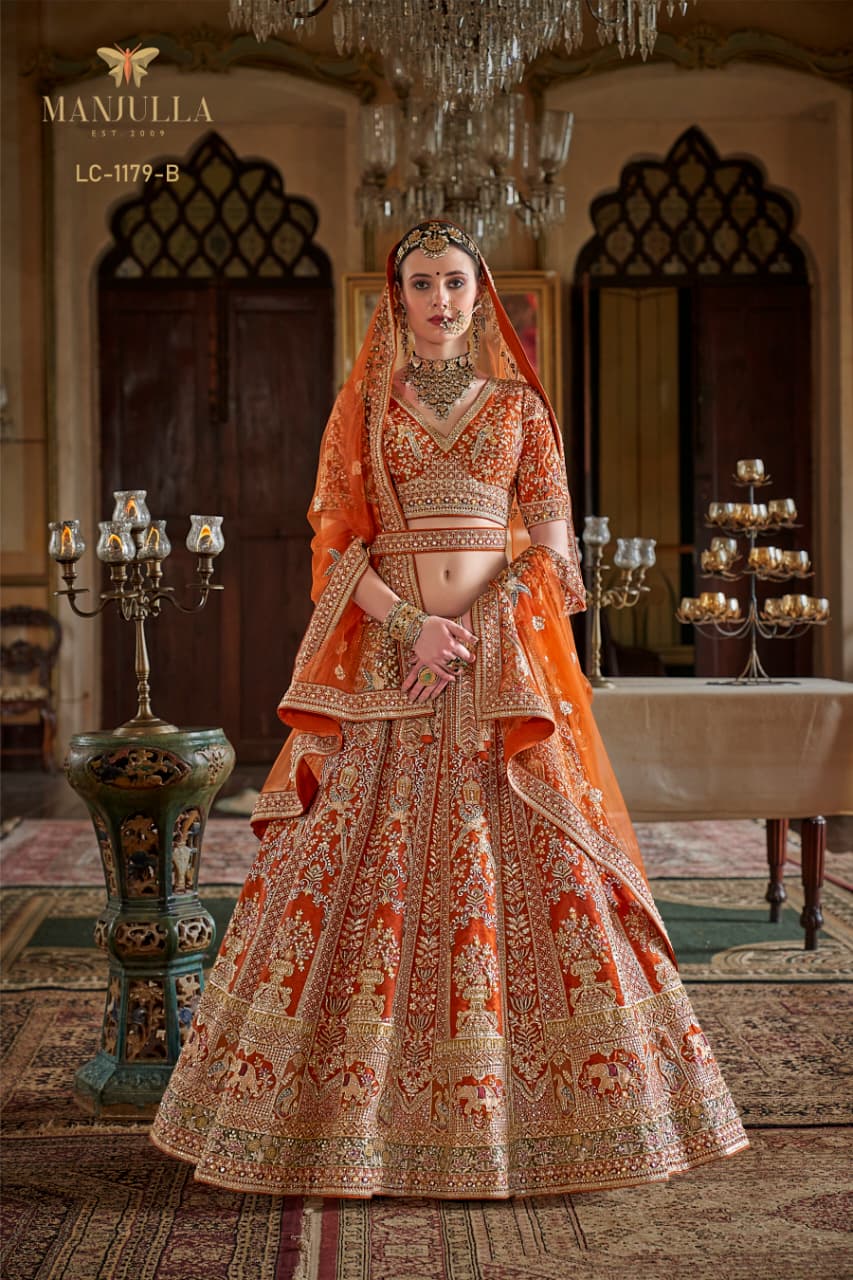 MANJULA PRESNET DULHAN VOL 01 SERIES 1141 BRIDAL LEHENGA CHOLI 17