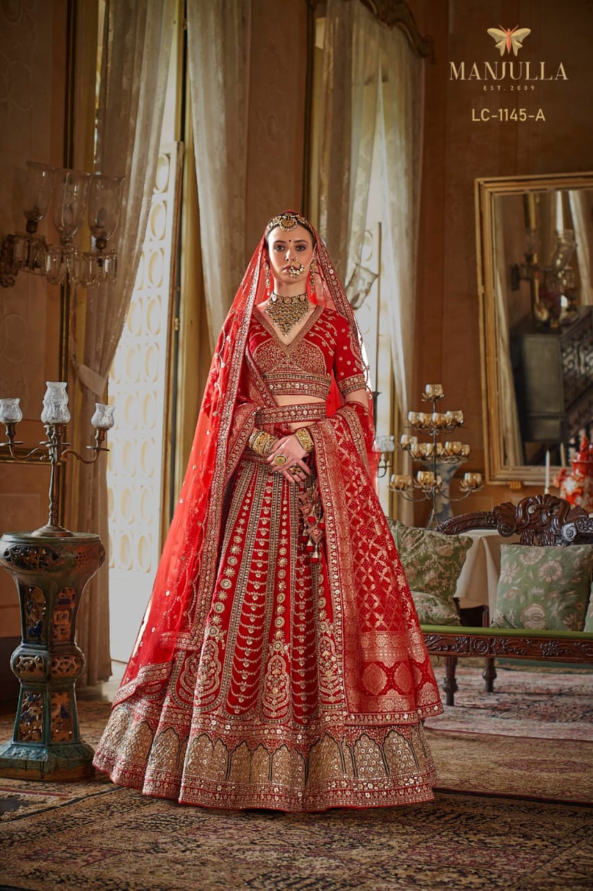 MANJULA PRESNET DULHAN VOL 01 SERIES 1141 BRIDAL LEHENGA CHOLI 8