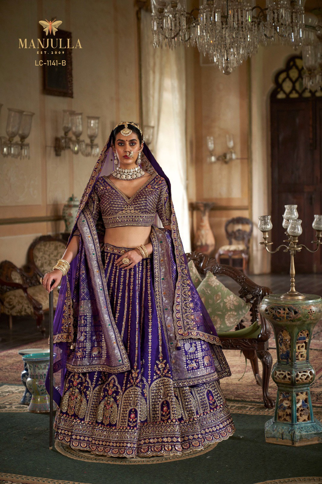 MANJULA PRESNET DULHAN VOL 01 SERIES 1141 BRIDAL LEHENGA CHOLI 12