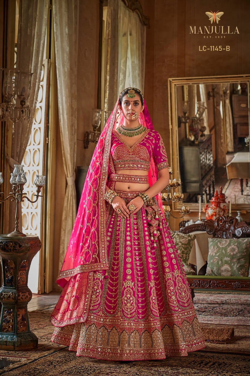 MANJULA PRESNET DULHAN VOL 01 SERIES 1141 BRIDAL LEHENGA CHOLI 4