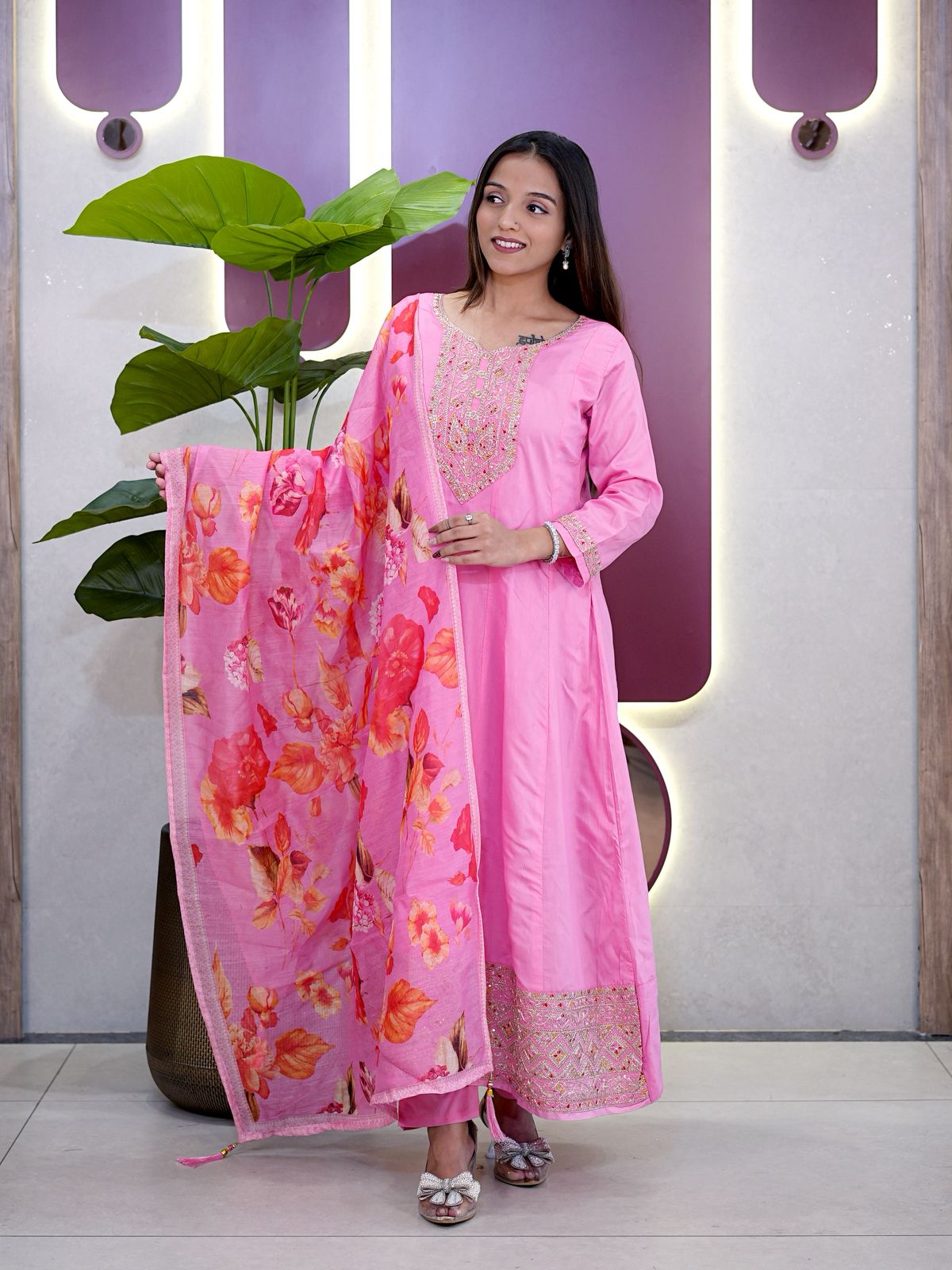 X lady present 3 pcs ready-made concept with Roman silk pastel color 10