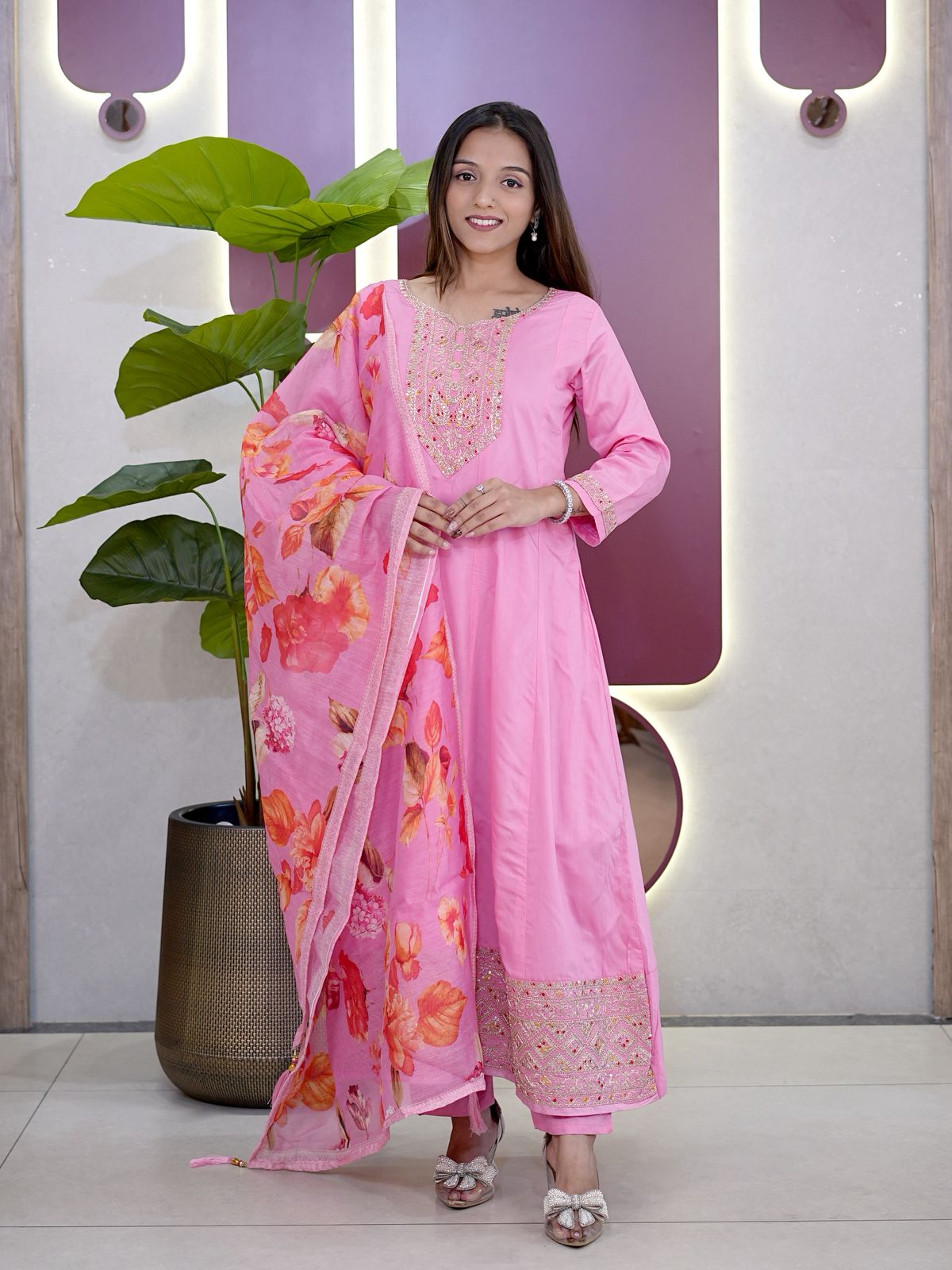 X lady present 3 pcs ready-made concept with Roman silk pastel color 9