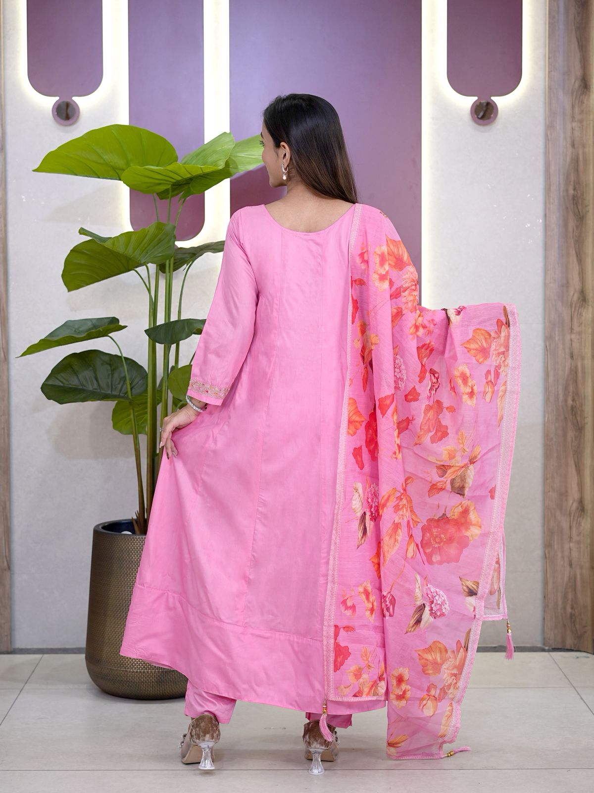 X lady present 3 pcs ready-made concept with Roman silk pastel color 6