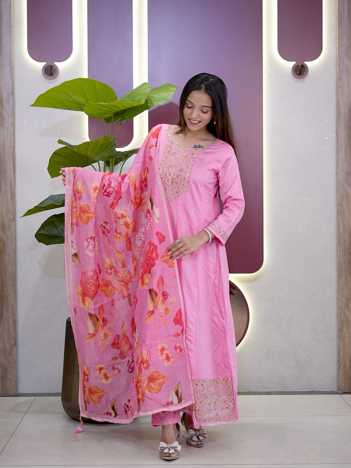 X lady present 3 pcs ready-made concept with Roman silk pastel color 5