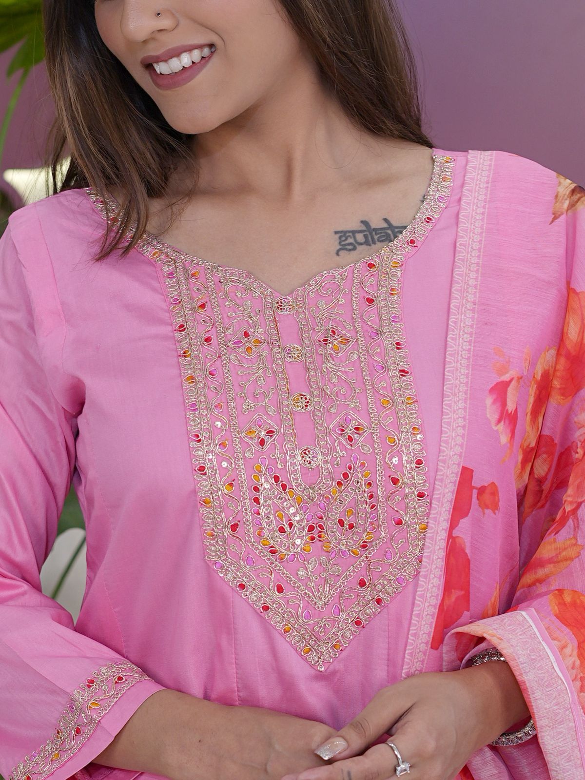 X lady present 3 pcs ready-made concept with Roman silk pastel color 4