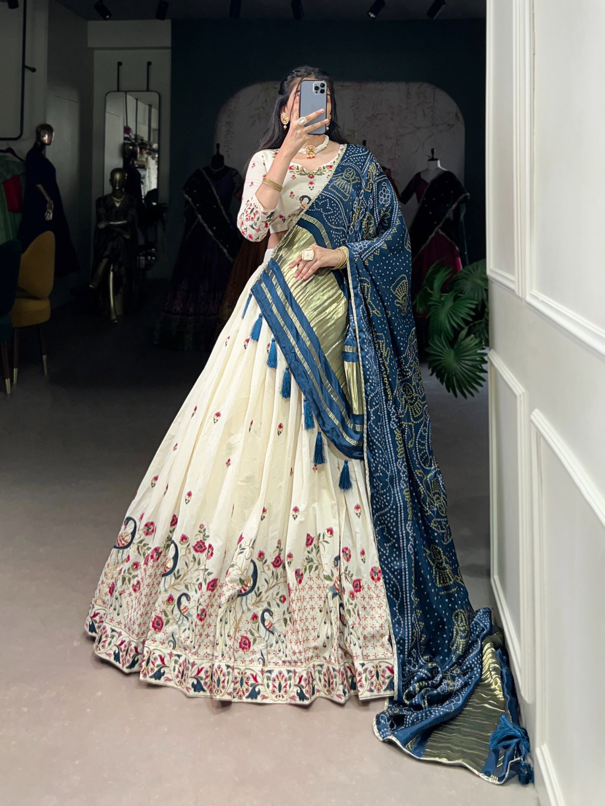 LNB PRESENT KHADI ELEGENCE LEHENGA CHOLI SERIES 1437 2