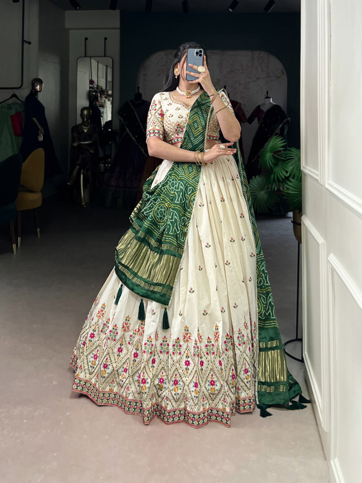 LNB PRESENT KHADI ELEGENCE LEHENGA CHOLI SERIES 1437 3